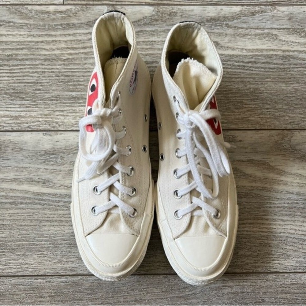 Converse x Comme des Garcons PLAY Chuck 70 High Top Heart Sneakers 6M 8W - Picture 3 of 16